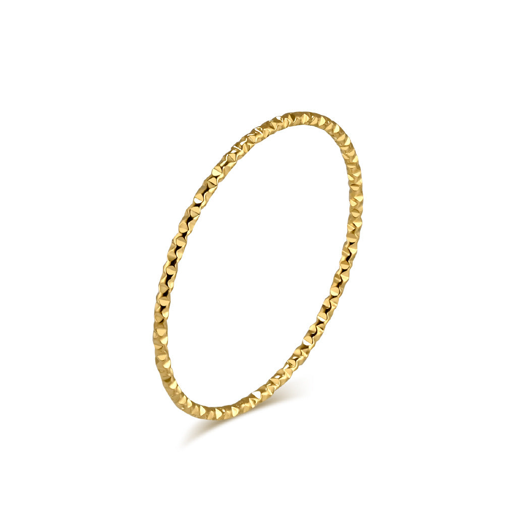 Korean Version 1mm Titanium Steel Tail Ring for Fashionable Wear