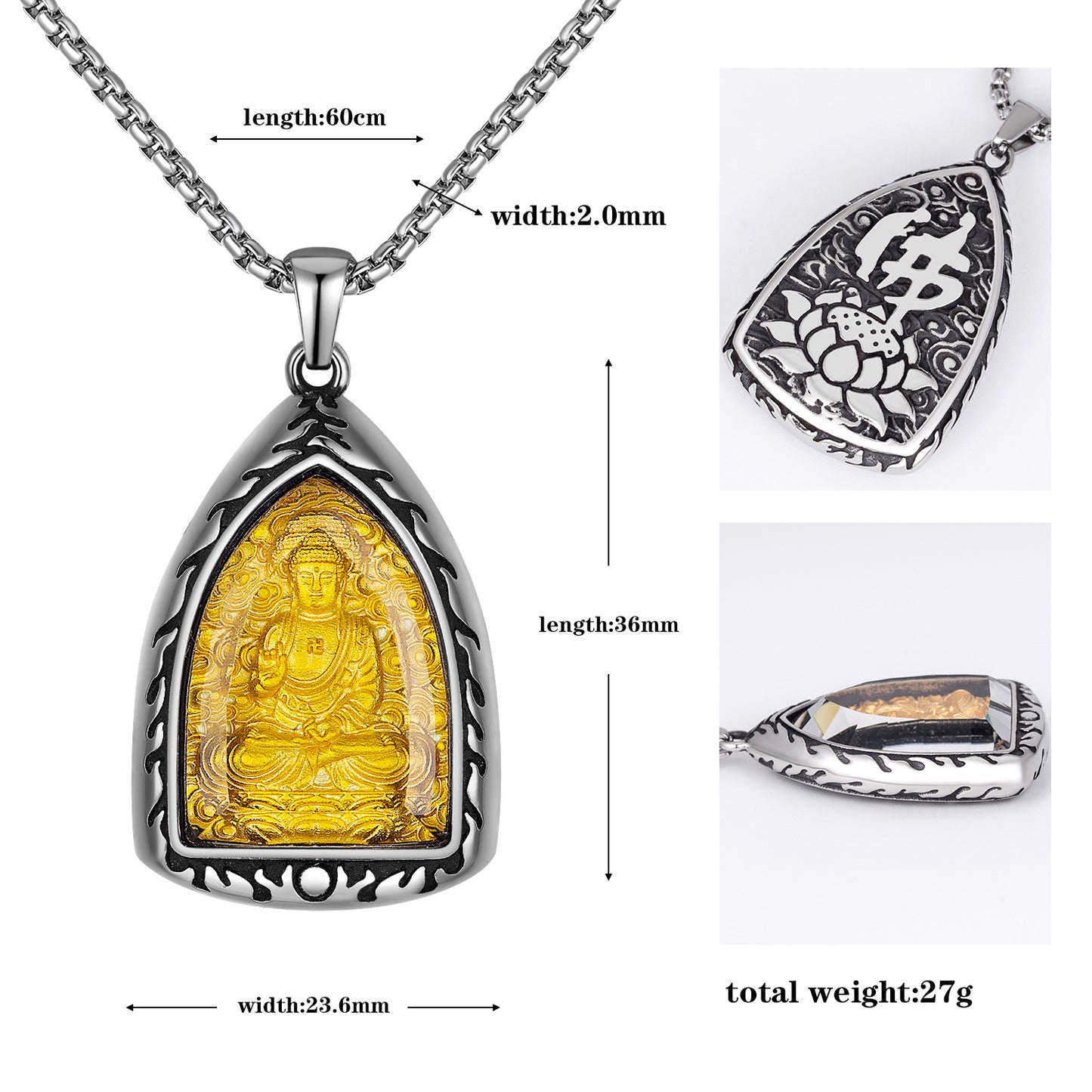 Steel Necklace – Elegant Chinese Zodiac Pendant