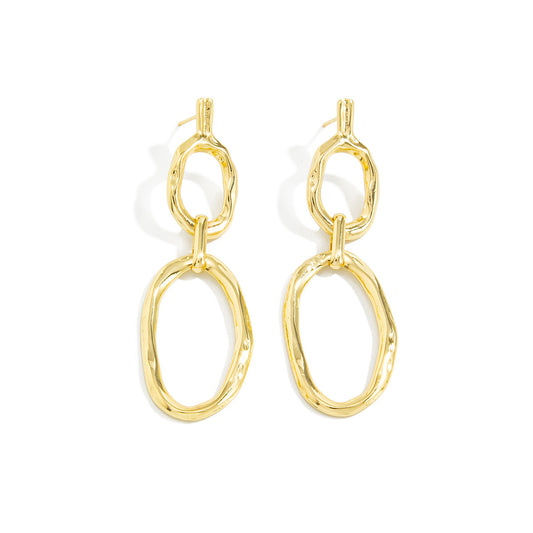 Planderful Vienna Verve Geometric Lava Ring Earrings For Busy Professionals Statement Jewelry