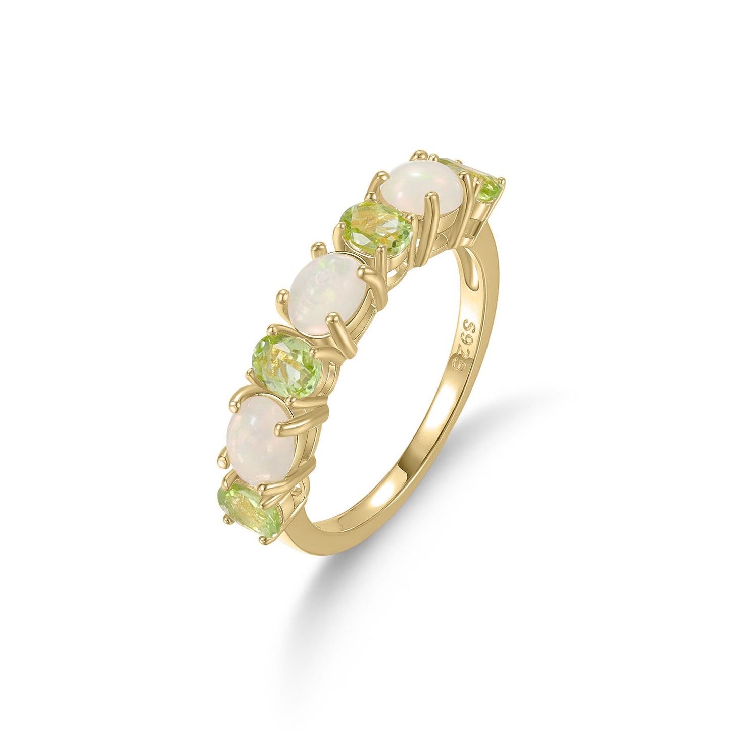 Spring and Summer Fresh Little Gemstone Topaz Ring Ins Wind
