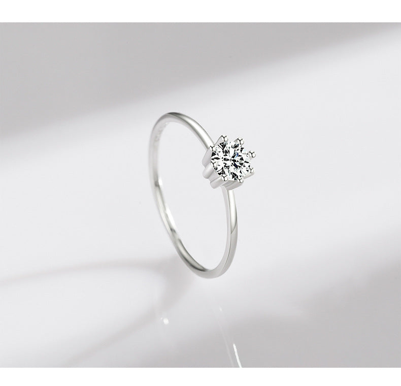 925 Sterling Silver Zircon Stacking Ring