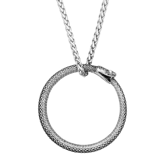 Planderful Stainless Steel Snake Necklace For Men Retro Hip Hop Pendant Durable Gift For Him