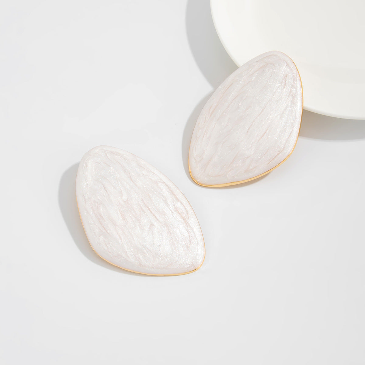 Planderful Smudged Oil Stud Earrings Bold Irregular Design for Women Vienna Verve Collection