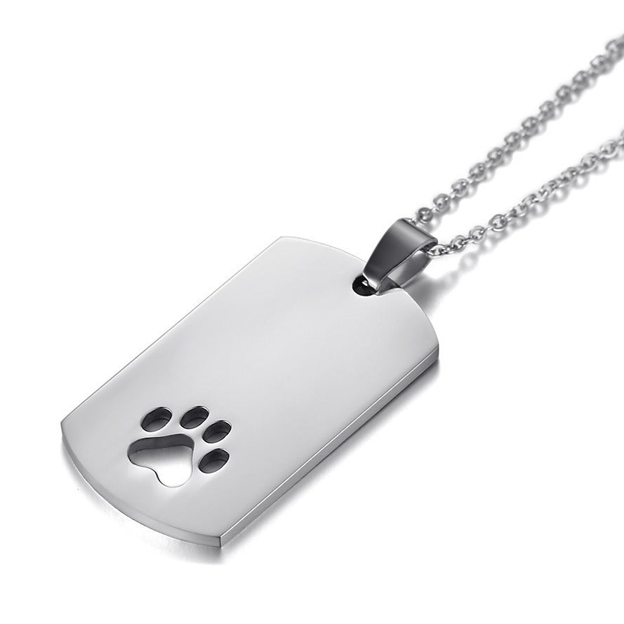 Simple Smooth Tag Wholesale Stainless Steel Dog Tag Pendant