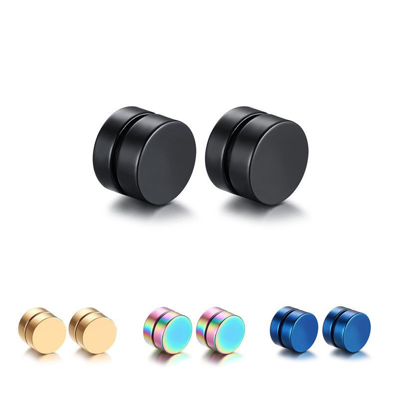 8 mm Magnetic Stainless Steel Stud Earrings