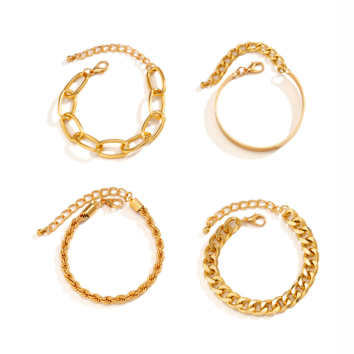 Planderful Vienna Verve Personalized Stackable Bracelet For Trendsetters With Exaggerated Thread Twist Cuban Buckle