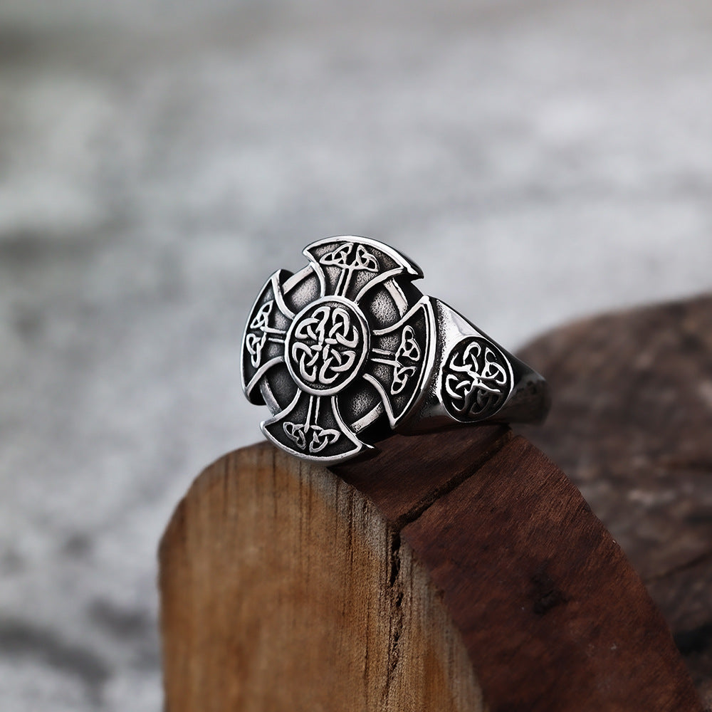 European And American Style Viking Celtic Knot Men's Ring