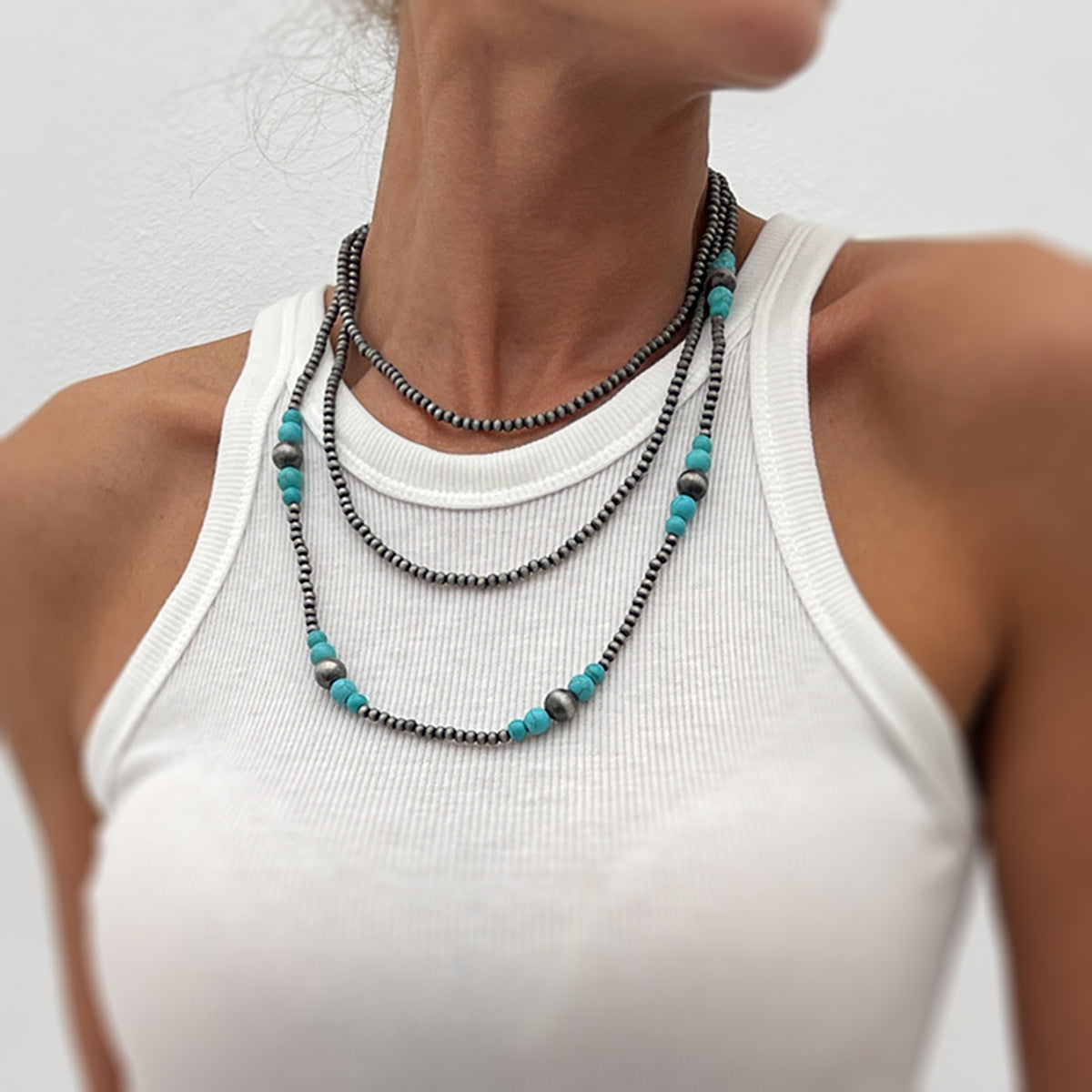 Planderful Vienna Verve Necklace – Handmade Ethnic Turquoise Bow Design