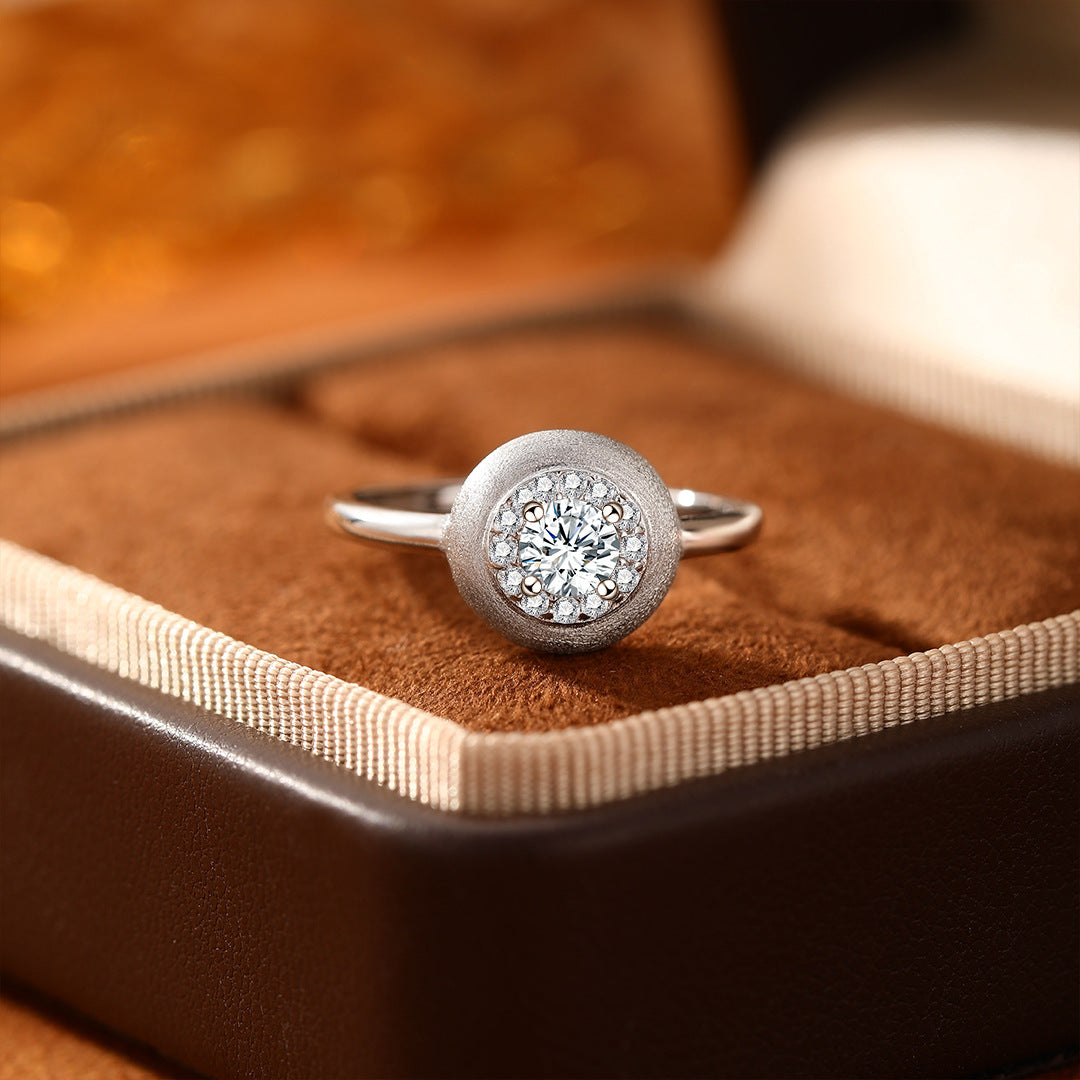 Planderful Sterling Silver Zircon Ring For Women Luxurious Vintage Medieval Style Adjustable Fit