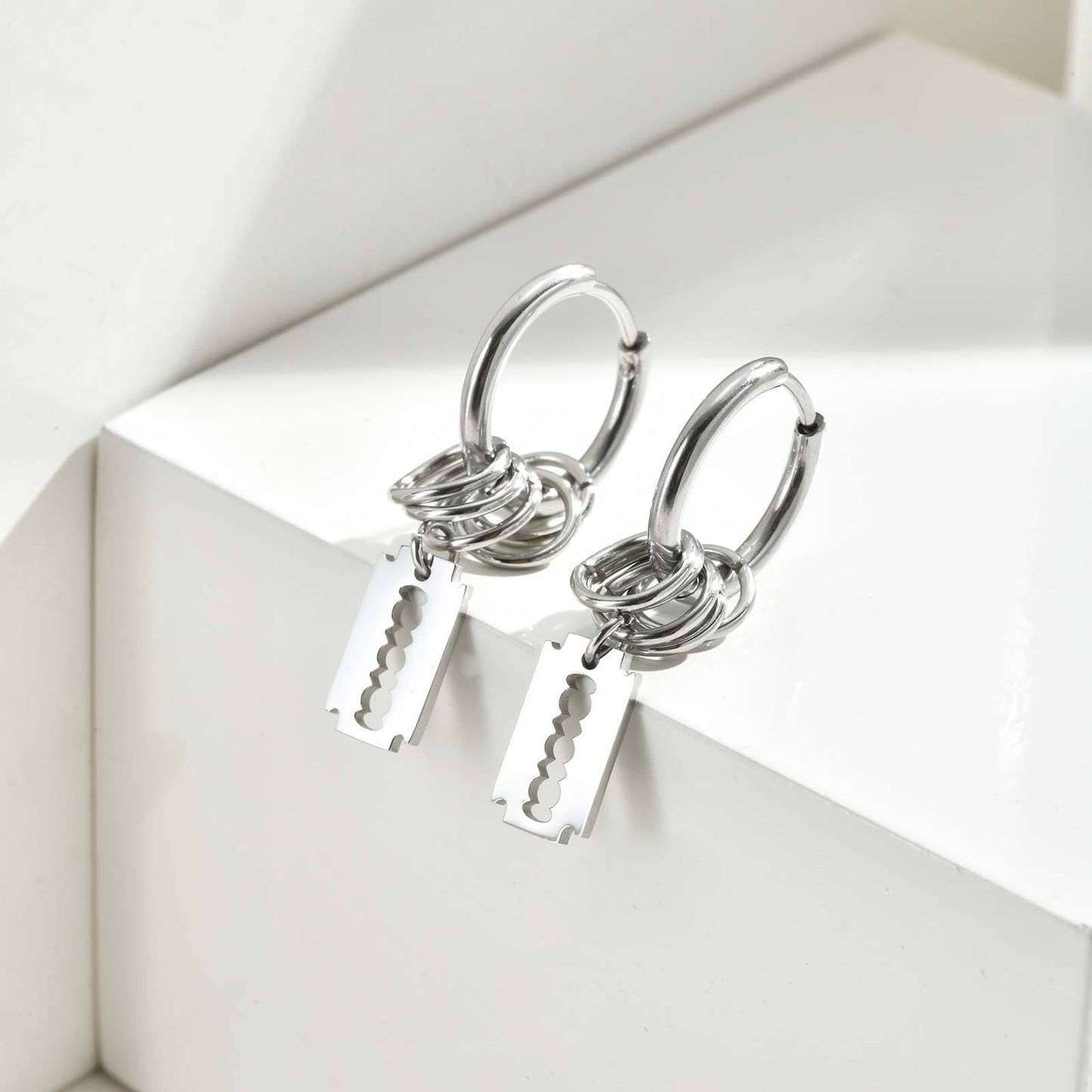 Planderful Stainless Steel Mens Earrings Personalized