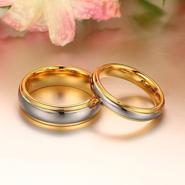 Tungsten Gold Couple Ring European Style Fashion Ring
