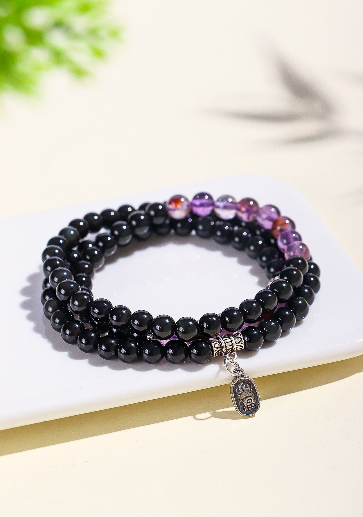 Planderful Fortune's Favor Bracelet – Obsidian Luck and Retro Elegance