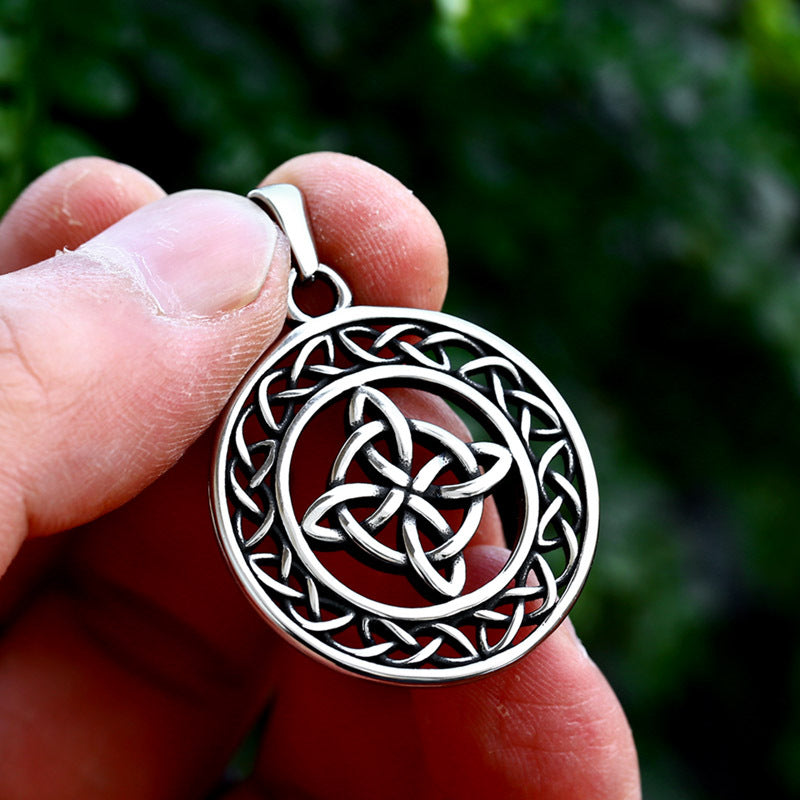 Titanium Steel Nordic Viking Celtic Knot Pendant for Men - Wholesale Retro Jewelry Manufacturer