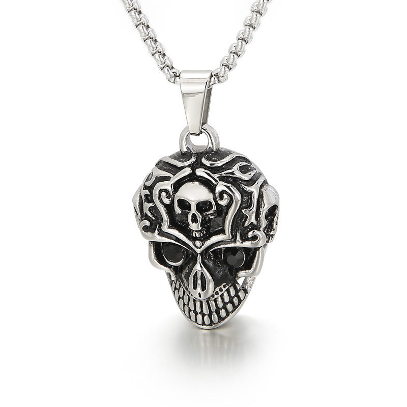 European Pirate Style Titanium Steel Men's Pendant with Vintage Charm
