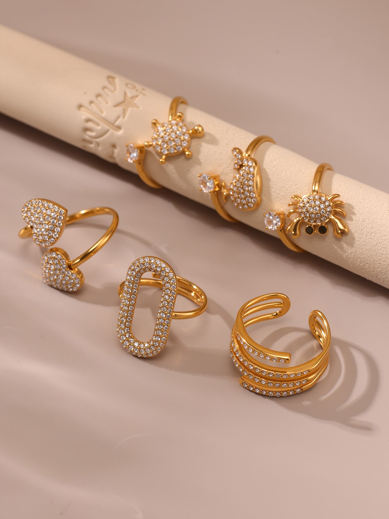 Planderful Everyday Genie Elegant Stainless Zircon Ring 7