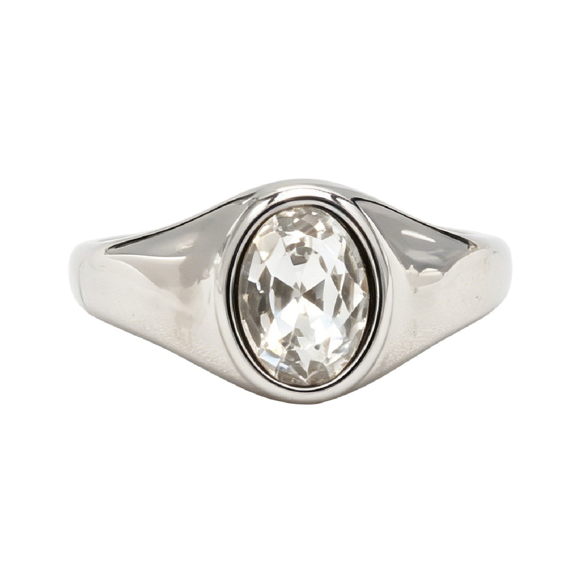 Multi-Color Gemstone Titanium Steel Ring