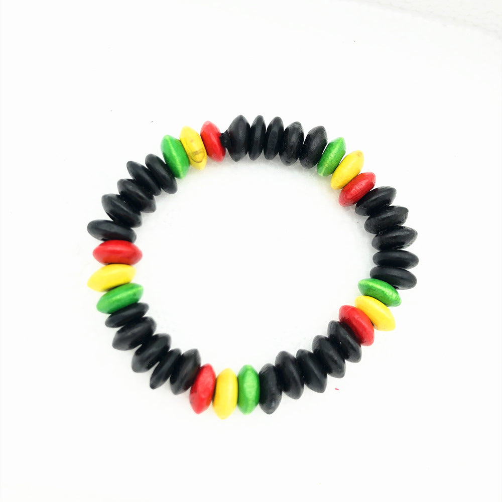 African Rhythms Wooden Beads Necklace Set with Headband