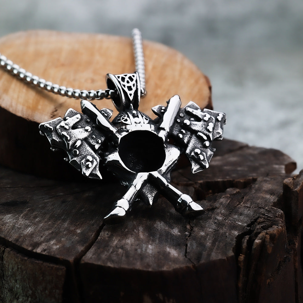 Foreign Trade Jewelry Wholesale Viking Series Odin Axe Pendant