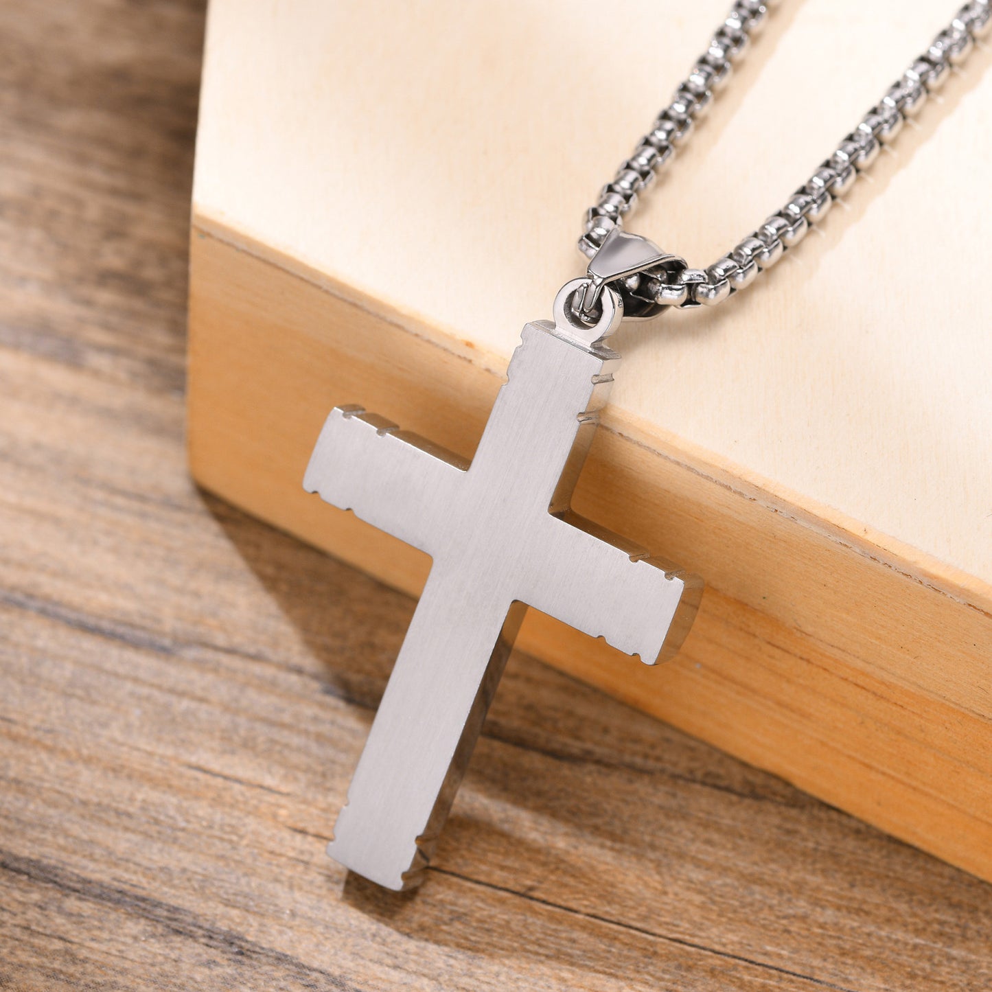 European And American Men's Fashion Titanium Steel Cross Pendant
