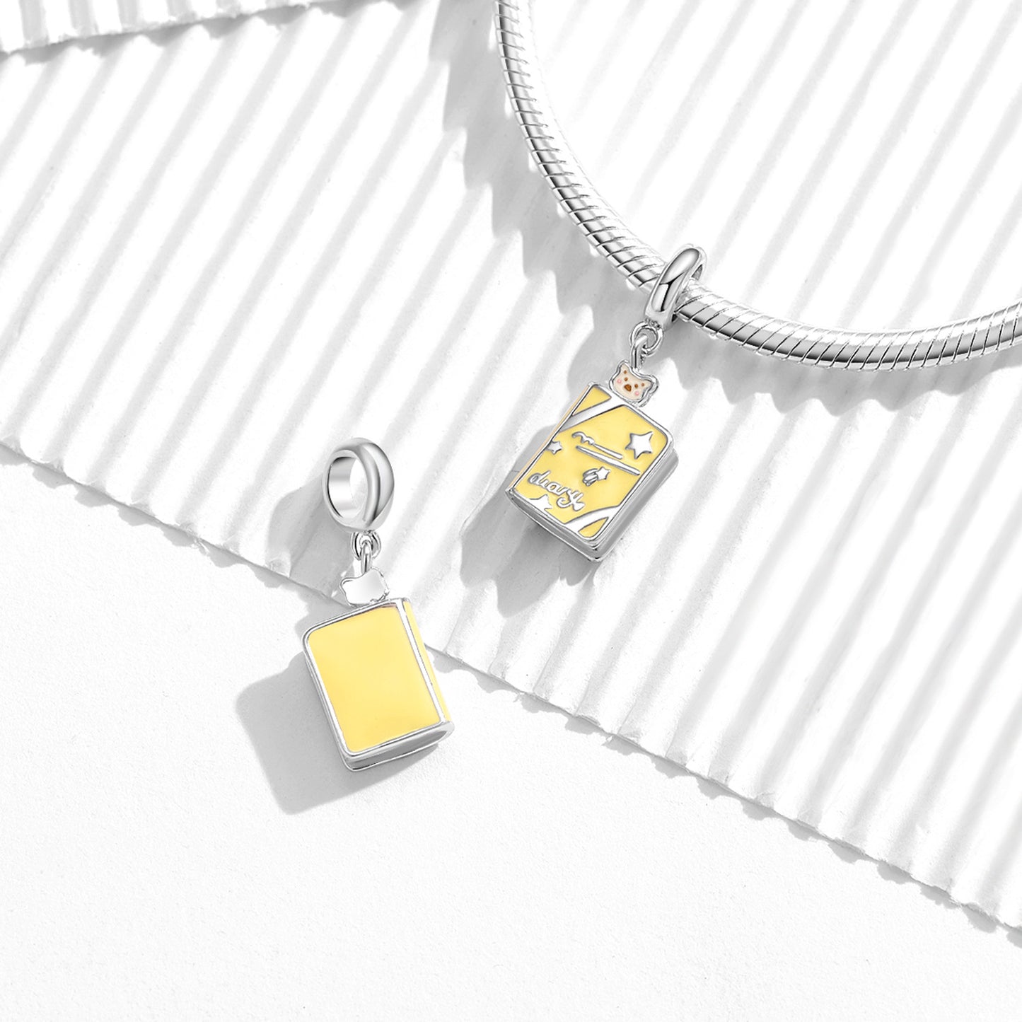 Planderful Everyday Genie – Creative Cute Bear Diary Pendant S925 Silver Jewelry