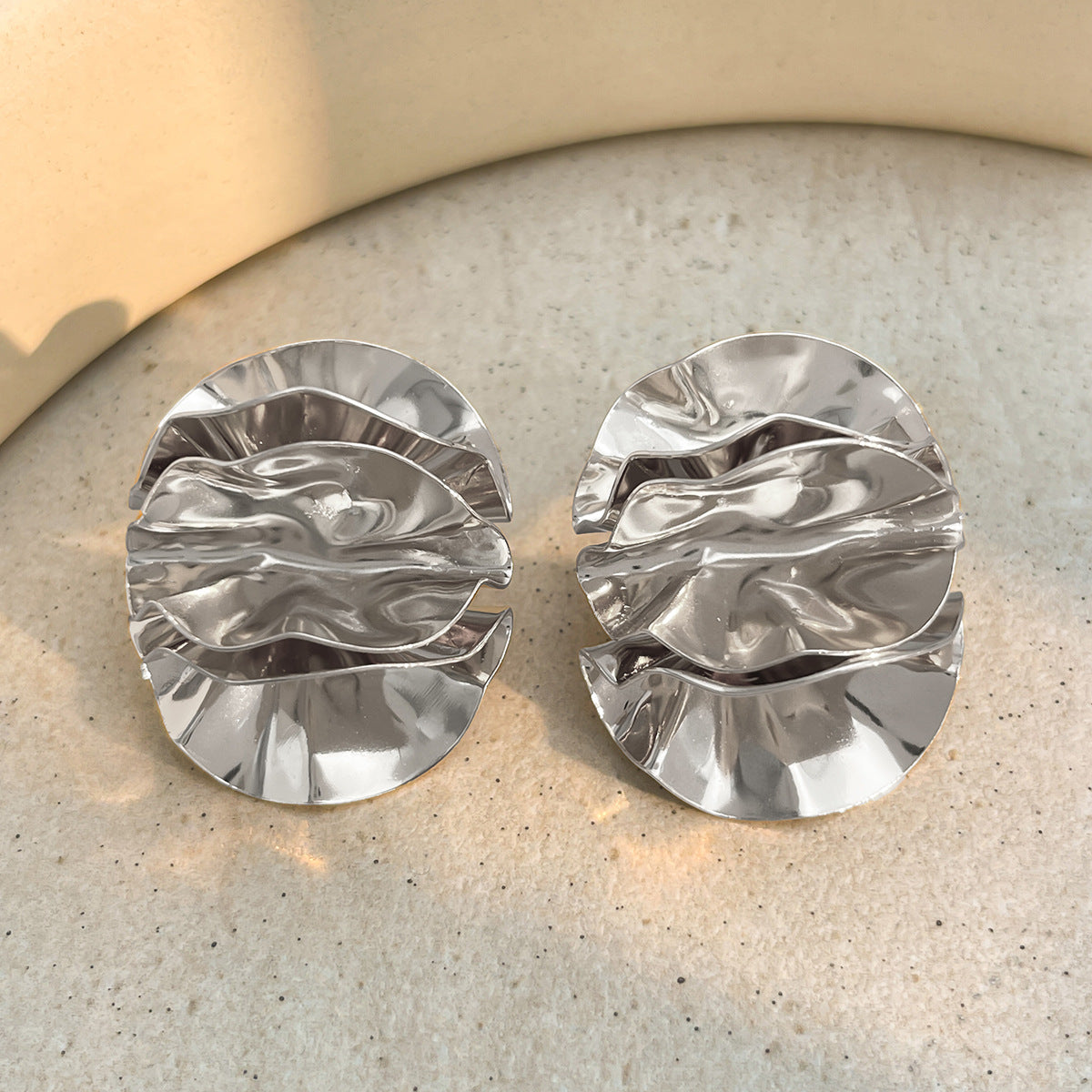 Planderful Vienna Verve Earrings – Elegant Fold Design