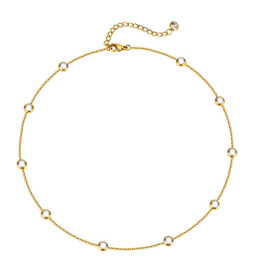 European And American Cross-Border Titanium Steel Necklace Clavicle Chain for Women - Elegant Jewelry