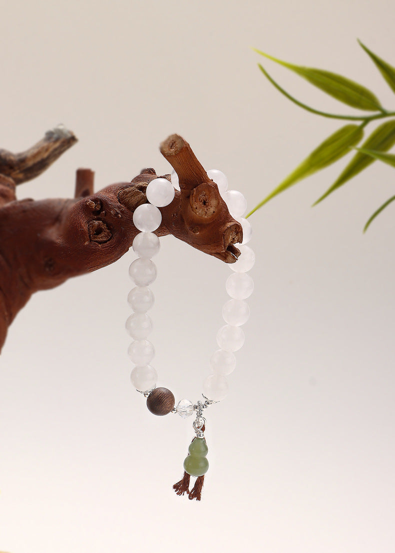Hetian Jade Agarwood Gourd Bracelet