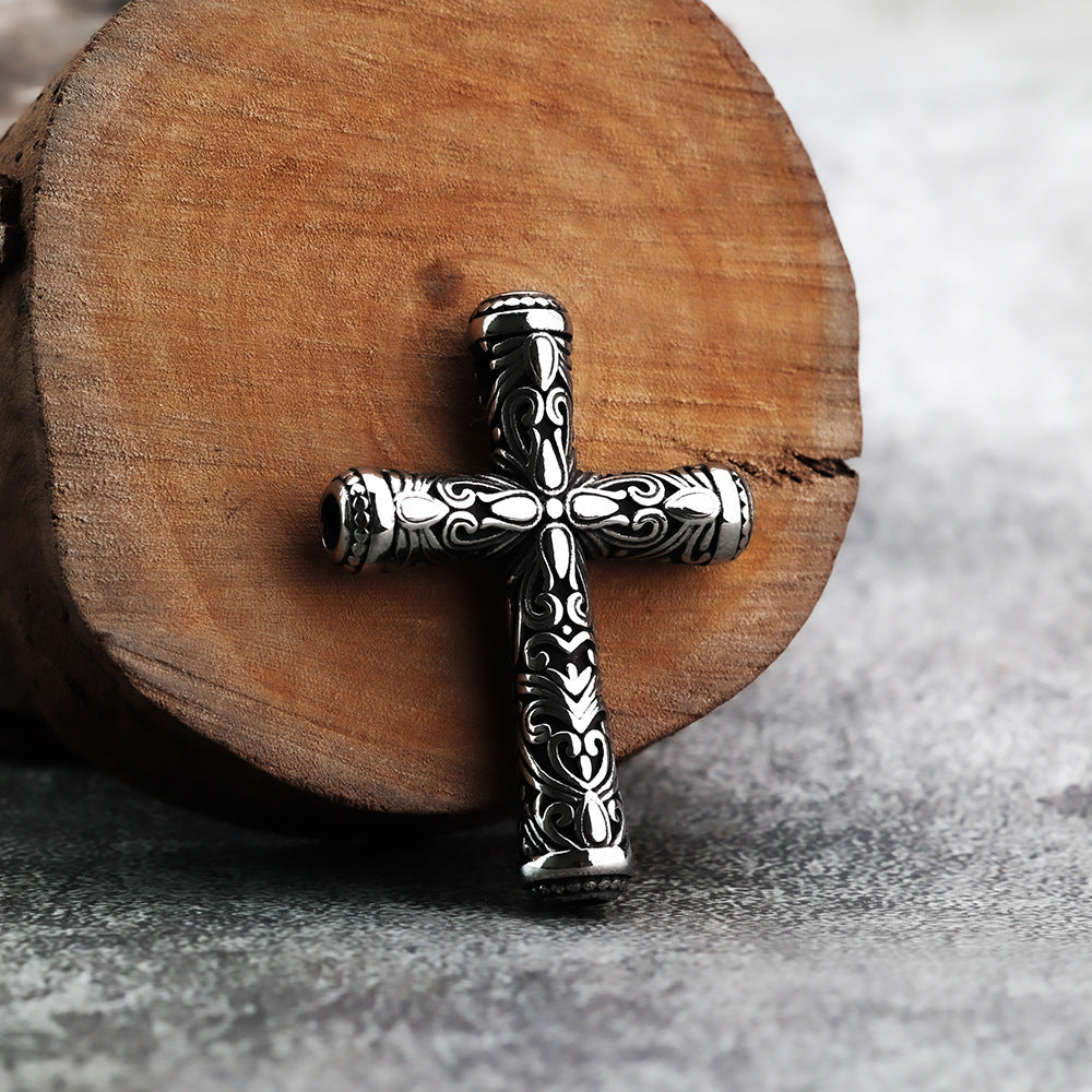 Cross Trendy Stainless Steel Pendant Necklace