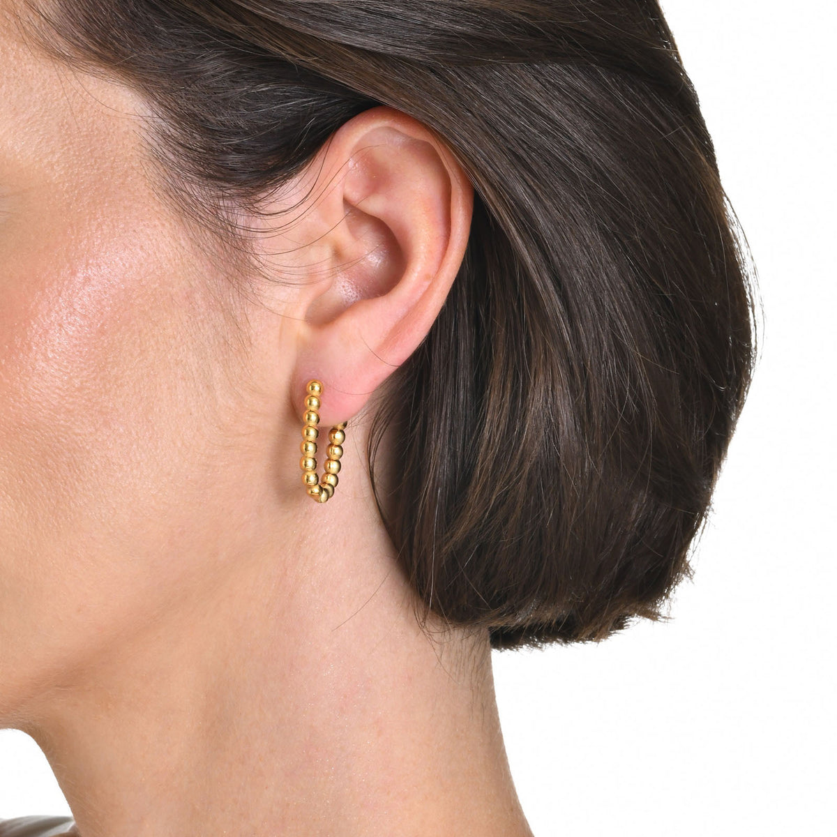 Modern Gold-Tone Stainless Steel Earrings