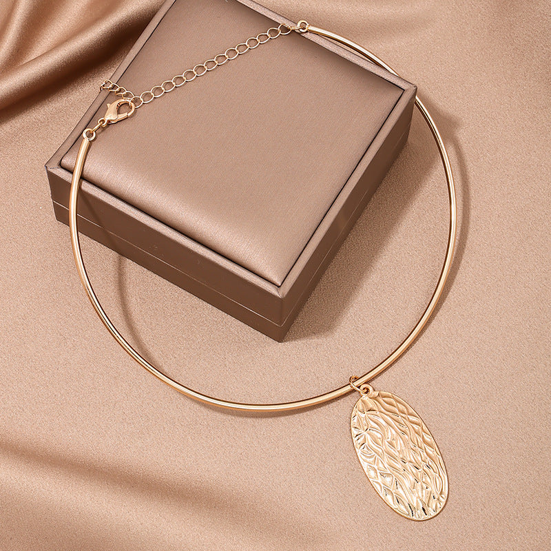 Sweet Summer Geometric Metal Collar Necklace