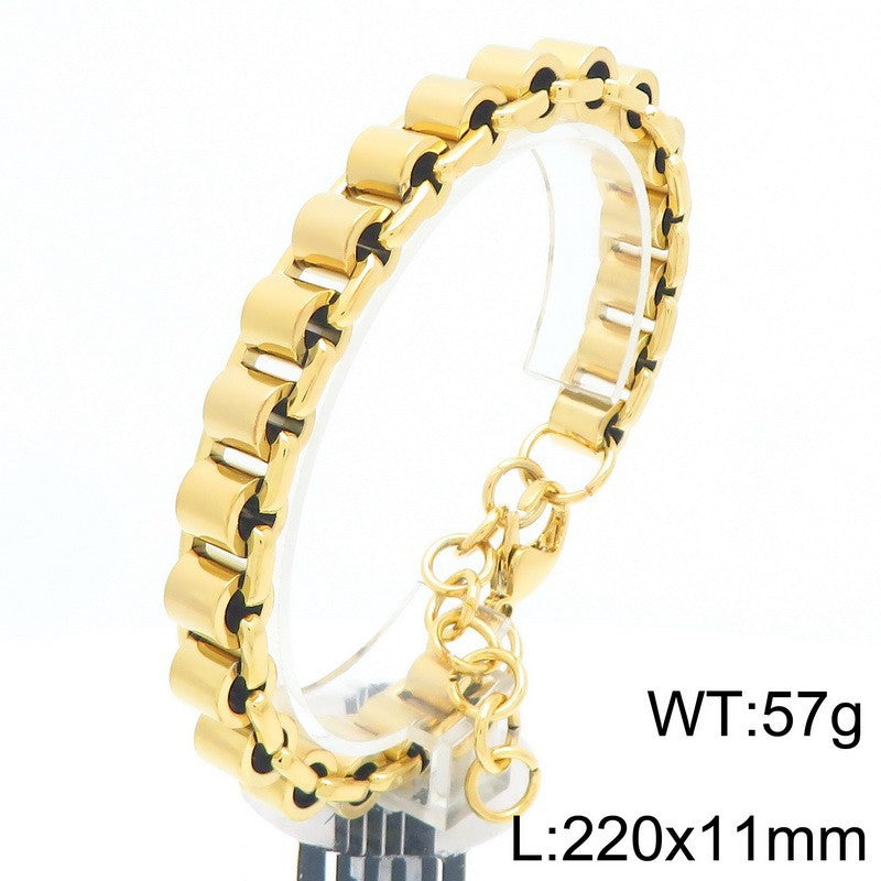 Planderful Personalized Bamboo Chain Bracelet For Men