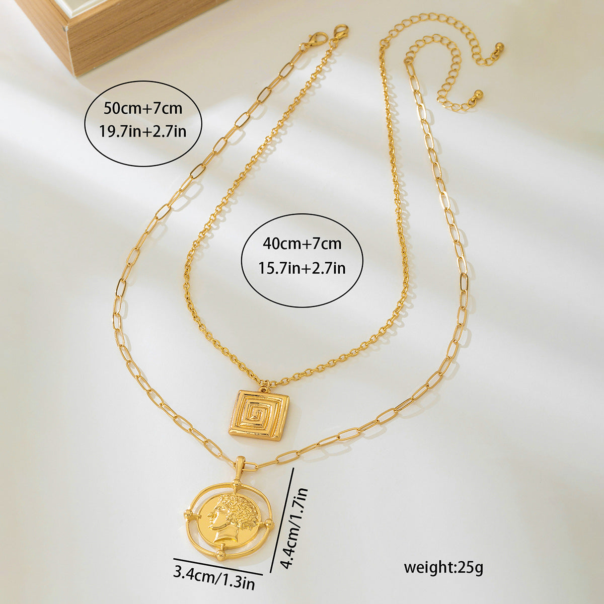 Planderful Vienna Verve Coin Pendant Necklace – Vintage Ancient Greek Goddess Design