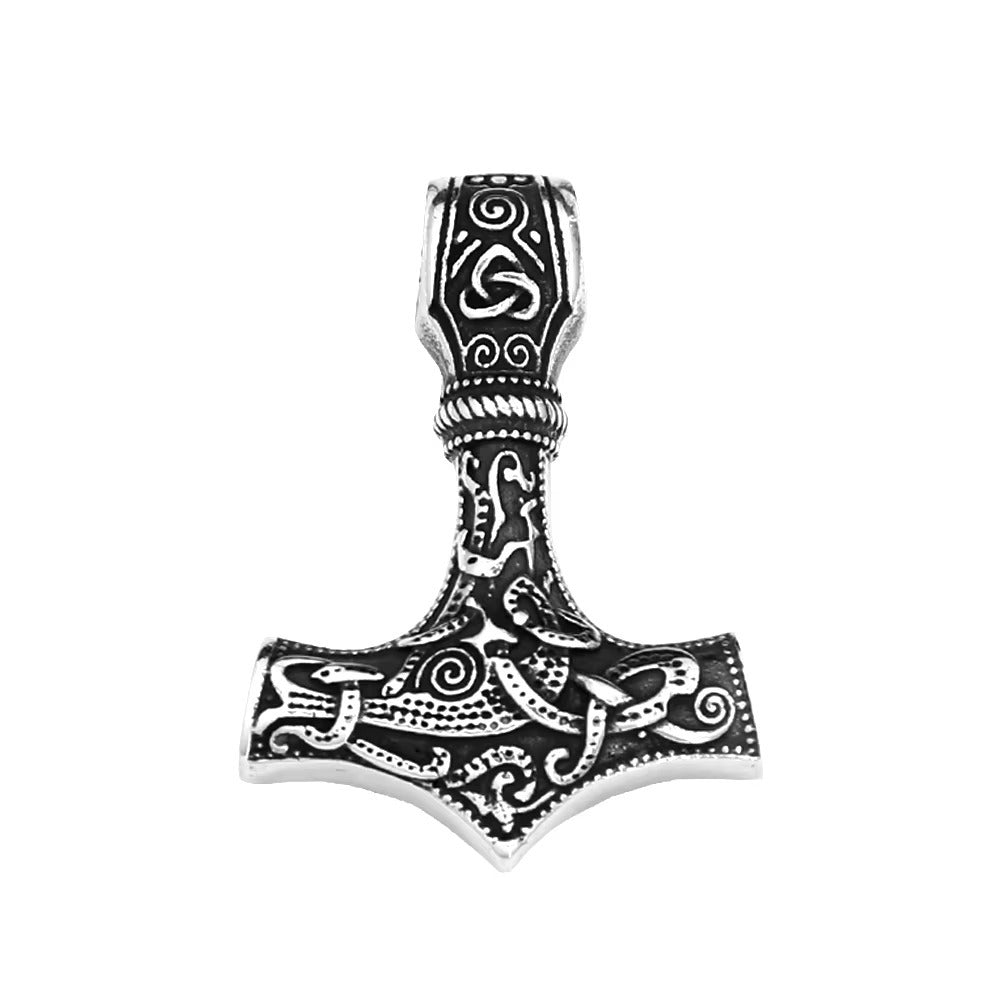 Vintage Viking Stainless Steel Men's Pendant Necklace
