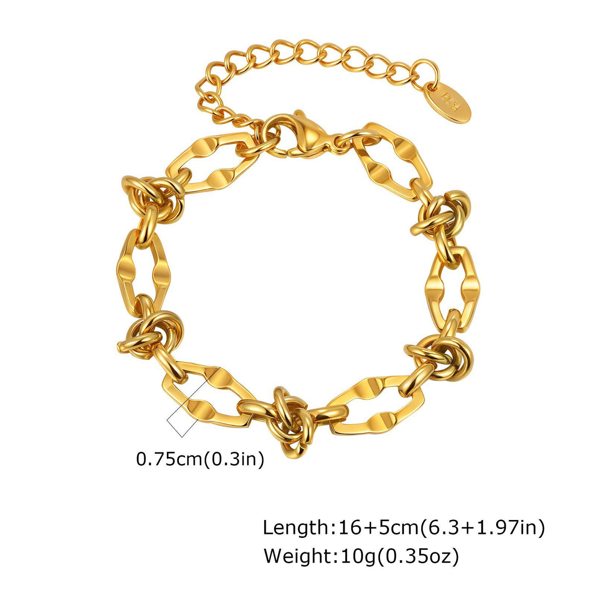 Hollow Knot Stitching Handmade Stainless Steel Bracelet