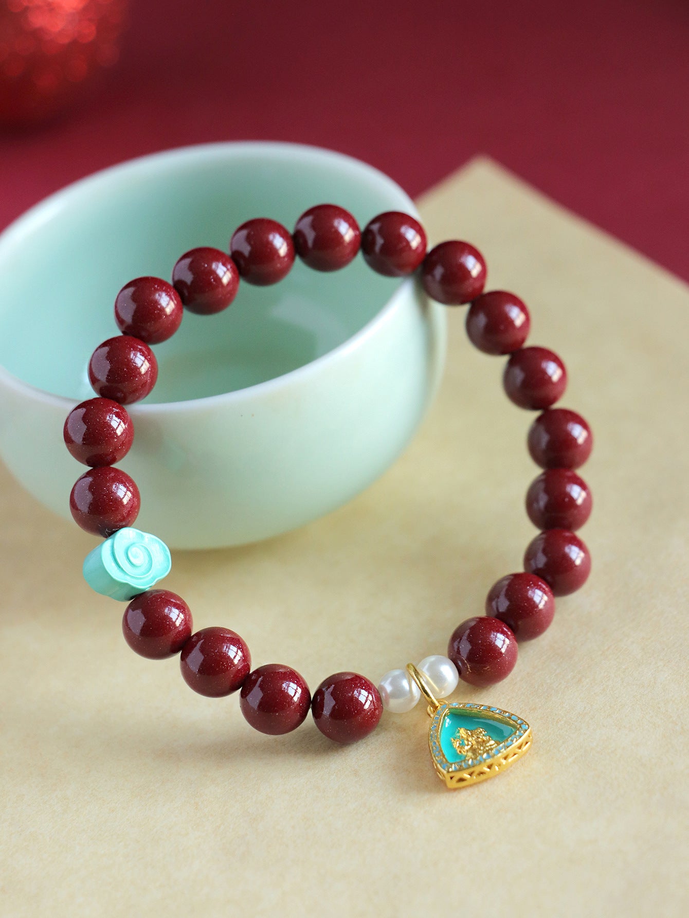 Planderful Fortune's Favor Cinnabar Bracelet – Ethnic Style Jewelry Gift