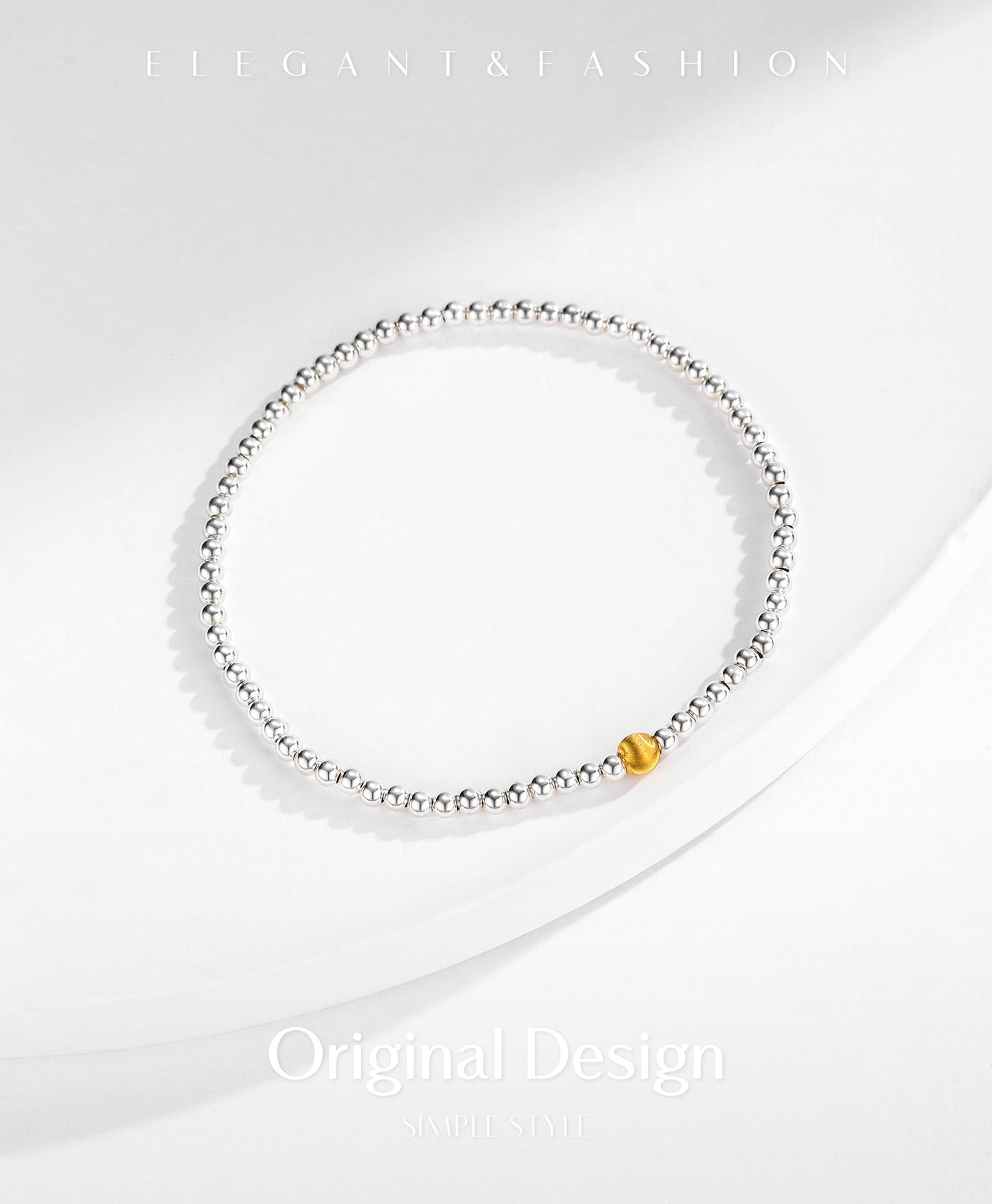 Planderful Everyday Genie Bracelet – Personalized Matte Gold Bead Design
