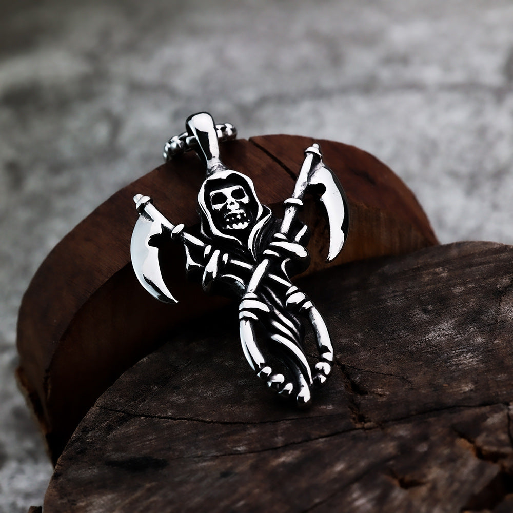 European And American Style Retro Hip-Hop Reaper Pendant