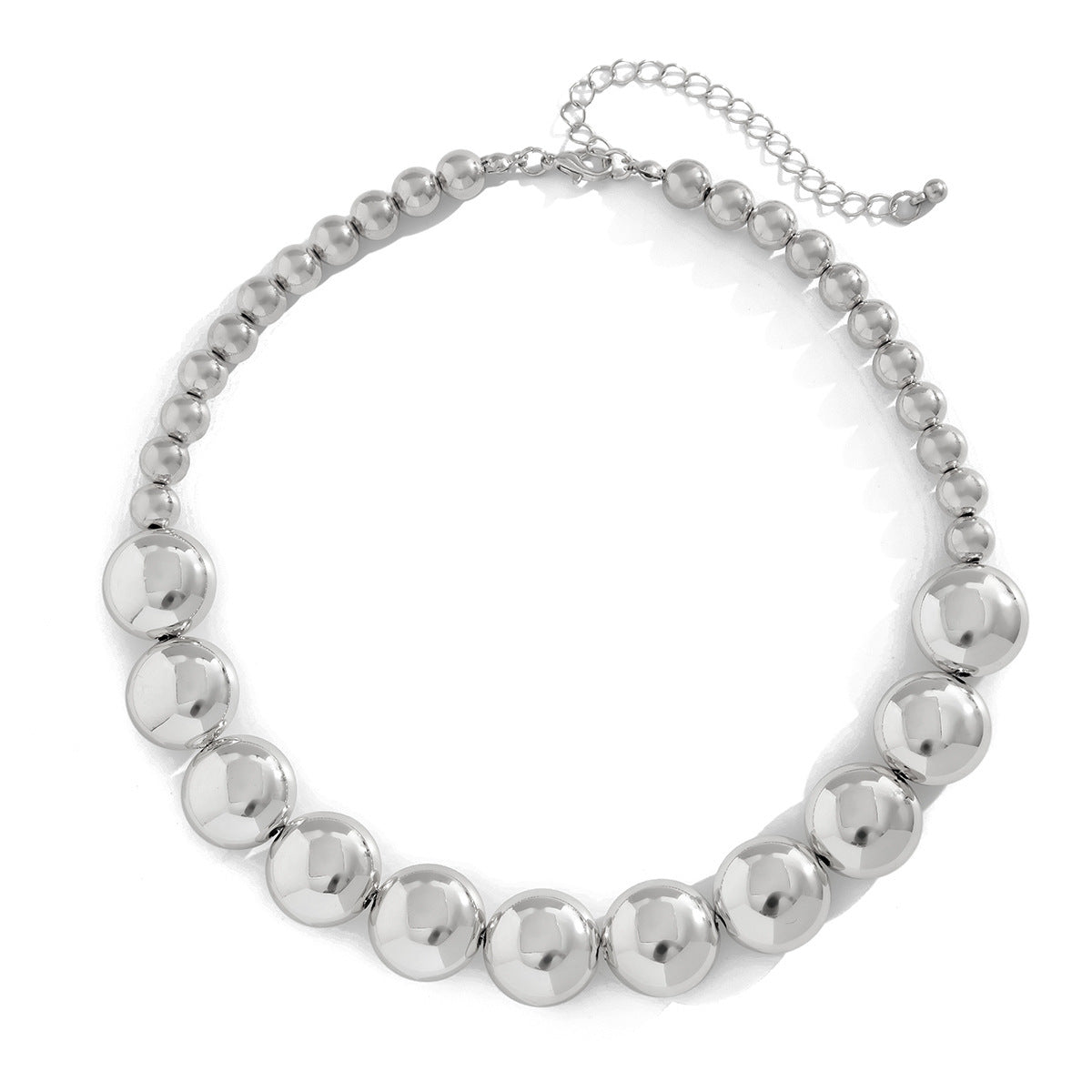 Sculptural Geometric Bead Necklace