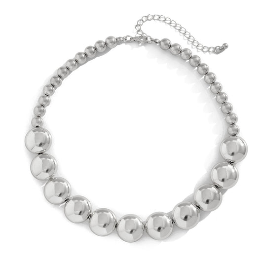 Sculptural Geometric Bead Necklace