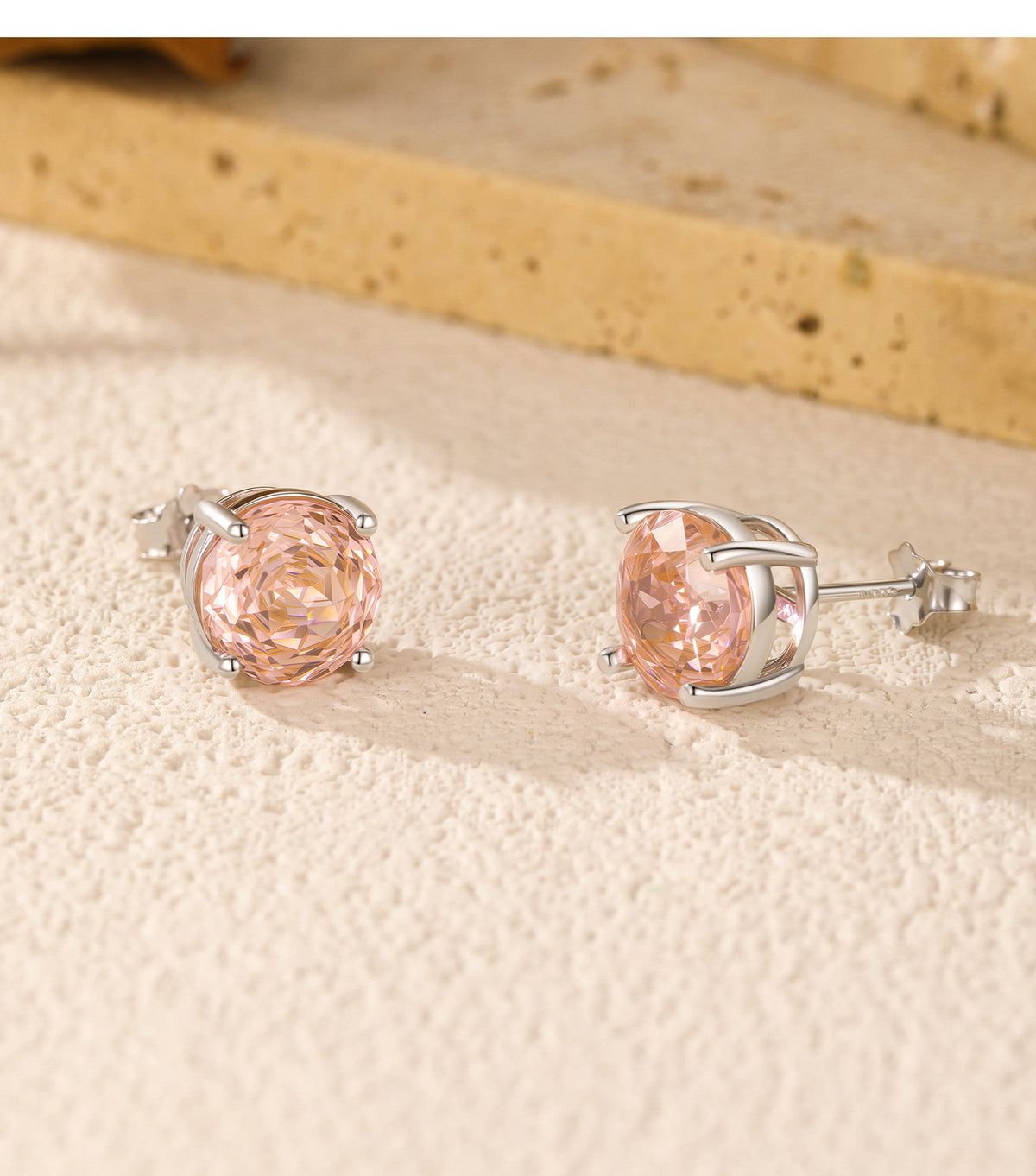 925 Sterling Silver Rose-Cut Stud Earrings