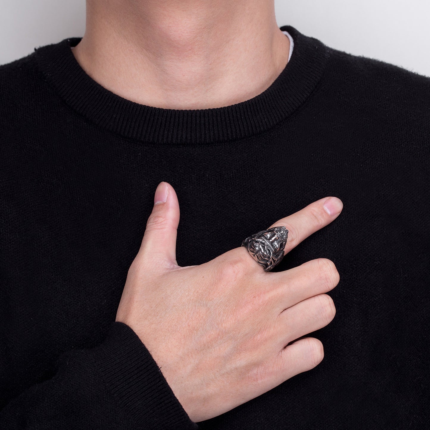 Steel Ring – Statement Punk Style For Men Everyday Edgy Dominance By Planderful Brand