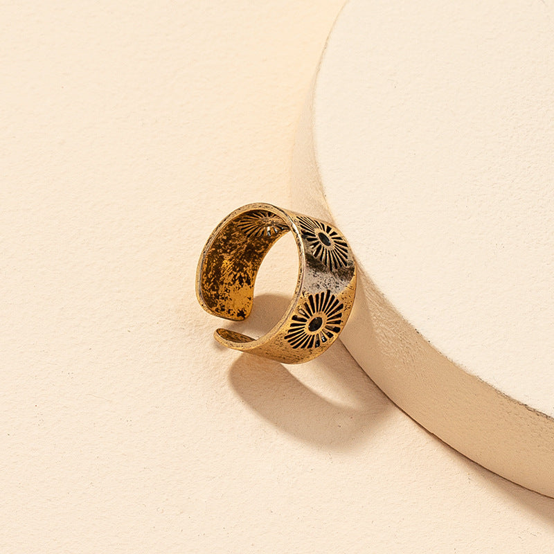 Vintage Vienna Verve Handcrafted Ring - Bohemian Style Metal Jewelry Piece