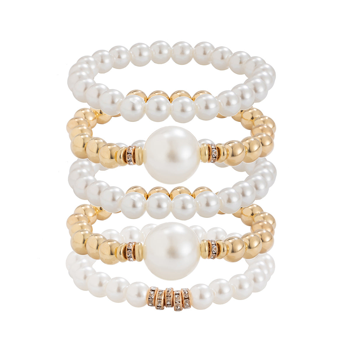 Planderful Beaded Bracelet Set for Women Versatile Exaggerated Multi Layer Design Statement Jewelry Vienna Verve