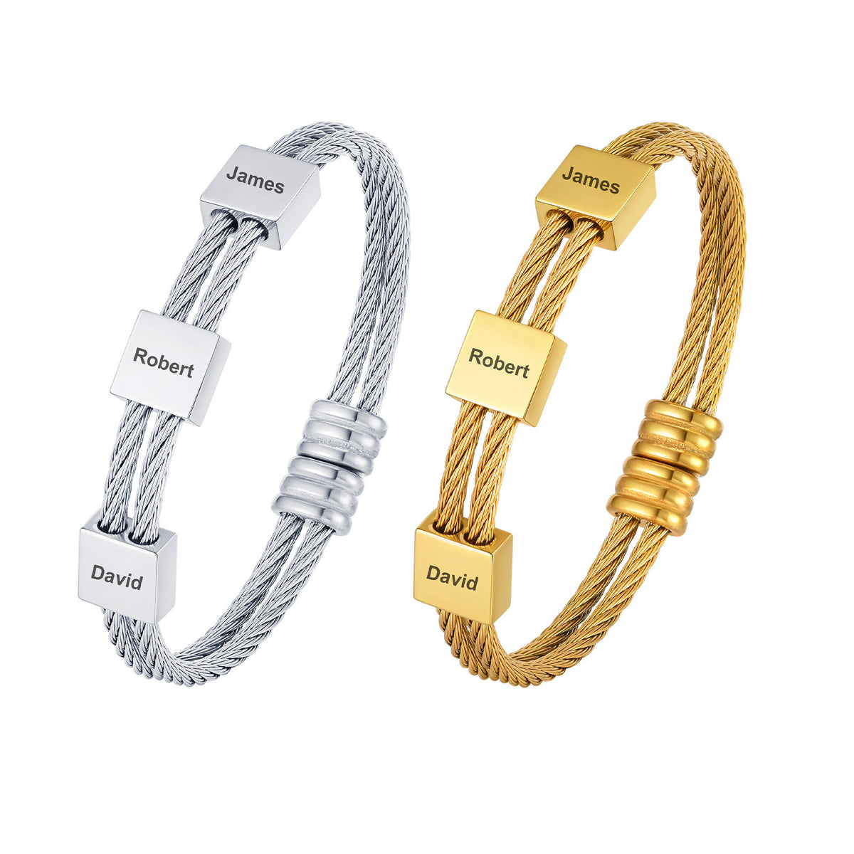 Adjustable Stainless Steel Bracelet for Men