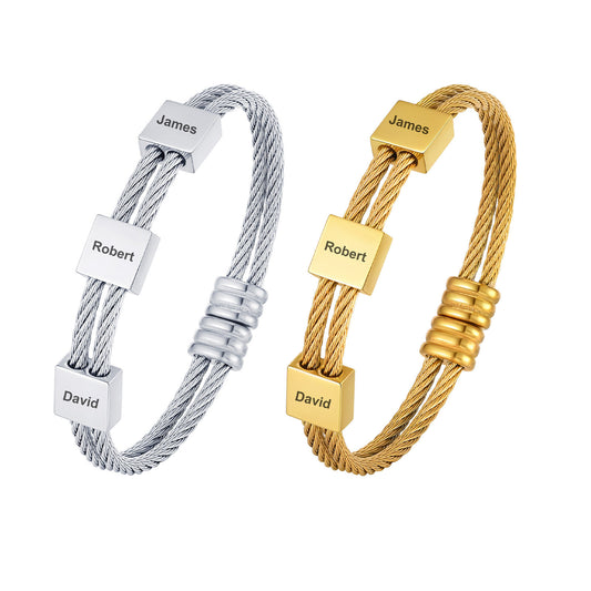 Adjustable Stainless Steel Bracelet for Men