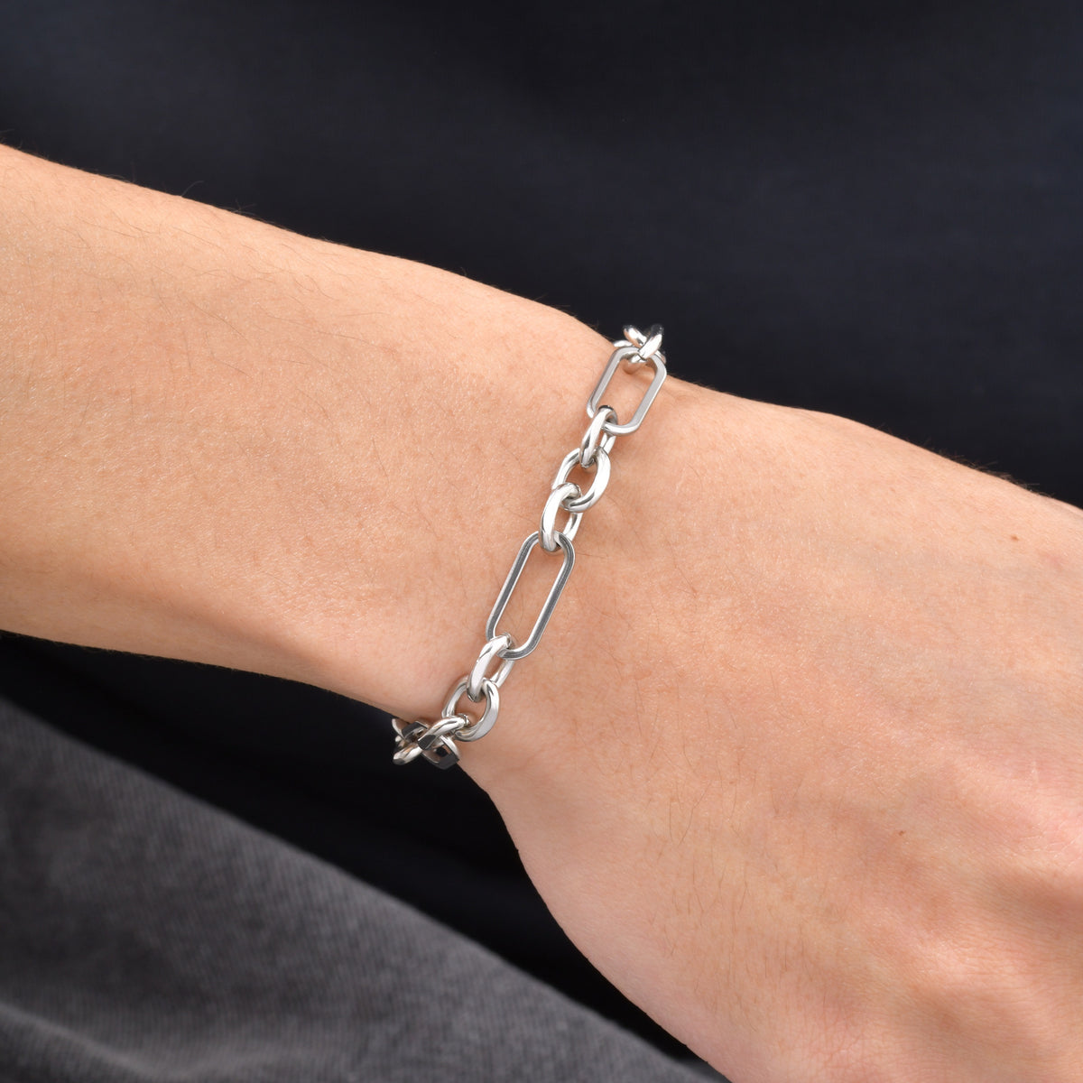 And Simple Joker Three Stainless Steel Bracelet for Men