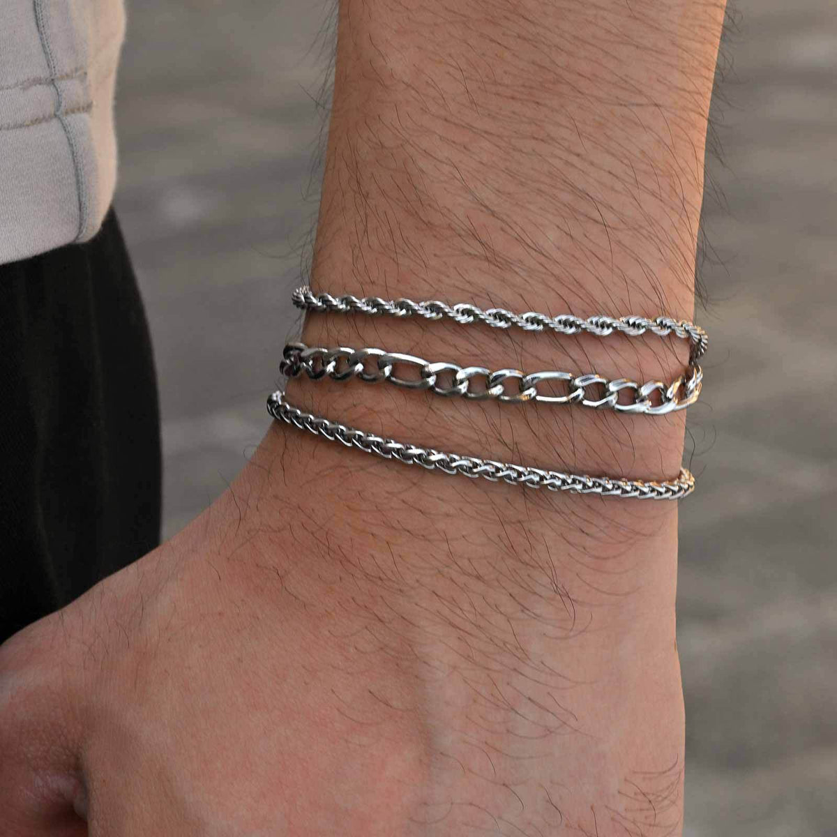 Snake Braided Stainless Steel Bracelet for Men