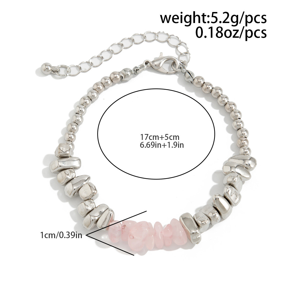 Planderful Vienna Verve Imitation Turquoise Beaded Bracelet Irregular Shape For Women Fashion Statement