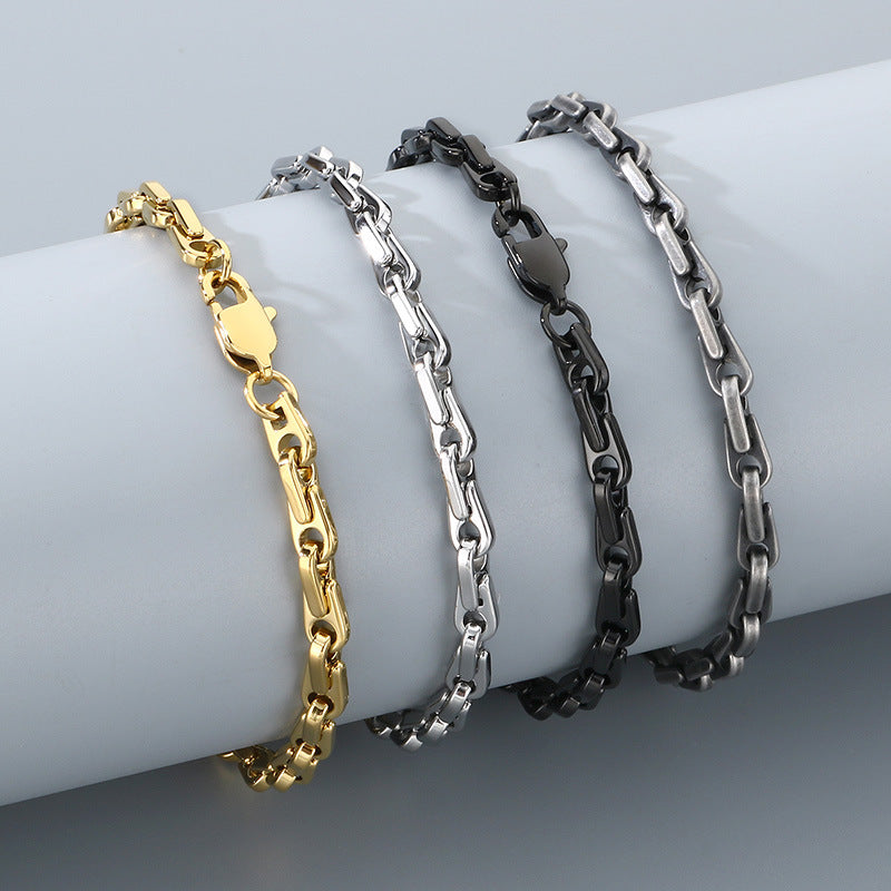 Japan Korea Fashion Melon Seed Chain Bracelet Necklace Set