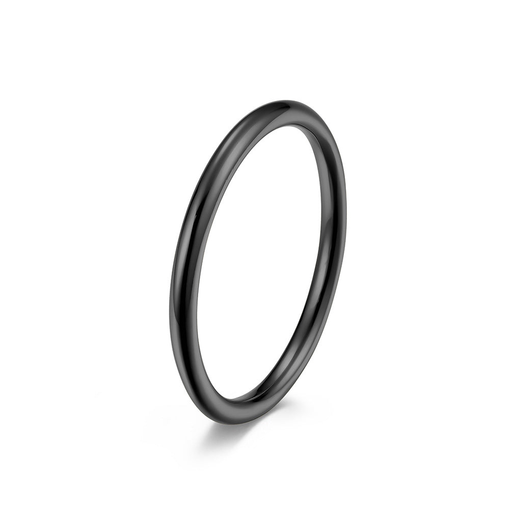 Minimalist Stainless Steel Round Wire Ring Unisex